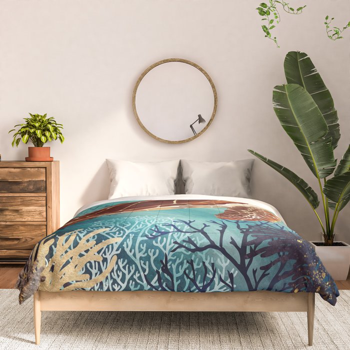 Metallic Sea Turtle Comforter Gallery Image 3