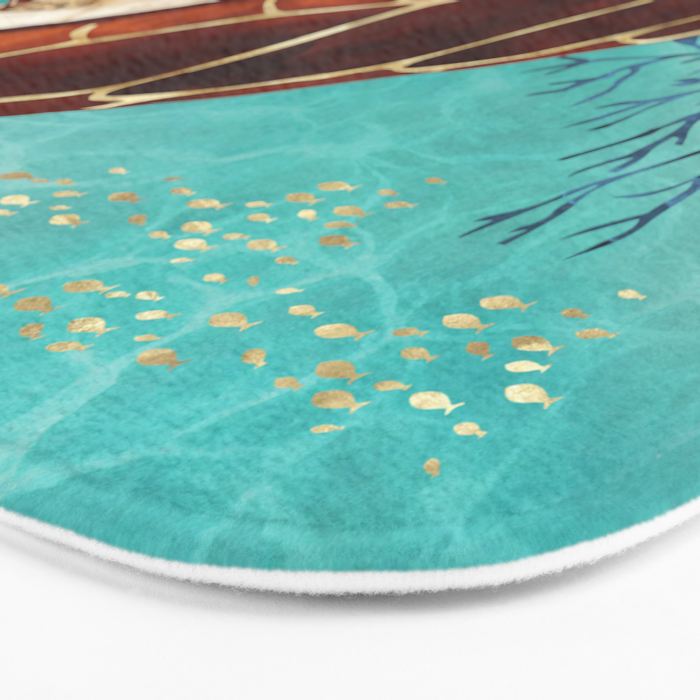 Metallic Sea Turtle Bath Mat Gallery Image 3