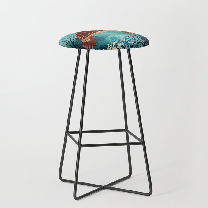 Metallic Sea Turtle Stool Gallery Image 1