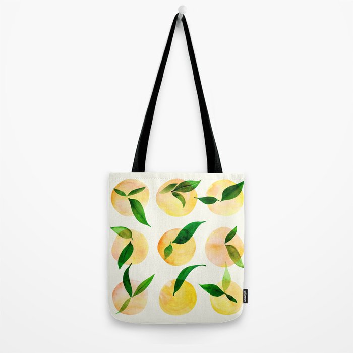 Wild Lemons Watercolor Tote Bag Gallery Image 2