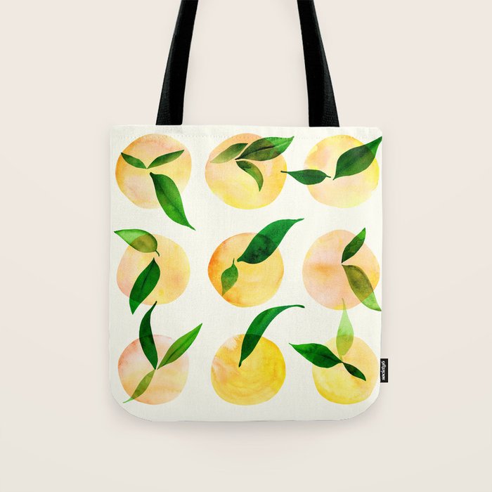Wild Lemons Watercolor Tote Bag Gallery Image 1