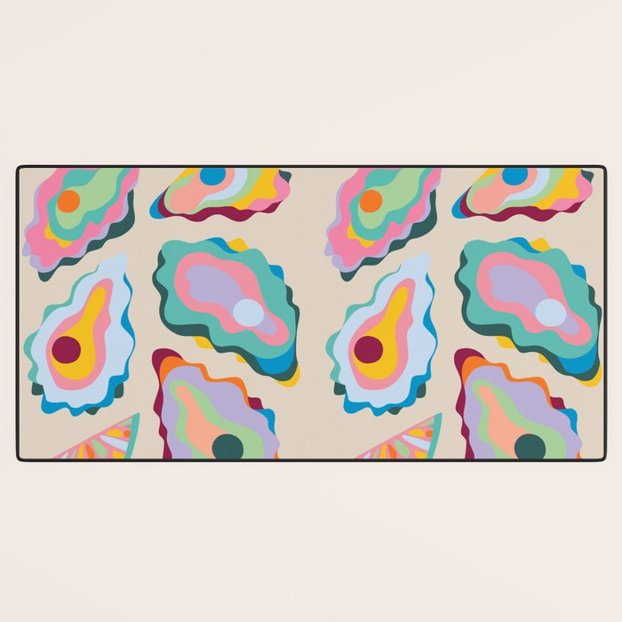 Abstract Oysters and Lemon  Desk Mat Gallery Image 3