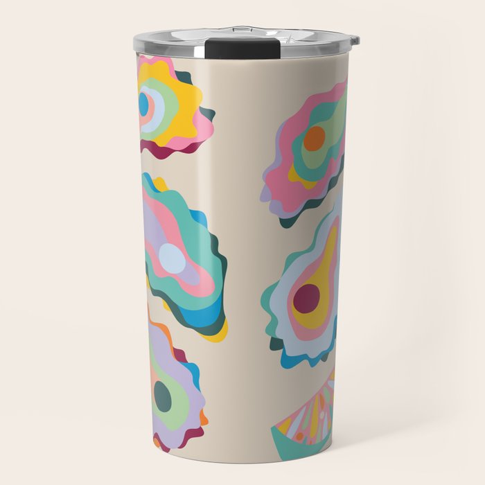 Abstract Oysters and Lemon  Travel Mug Gallery Image 1