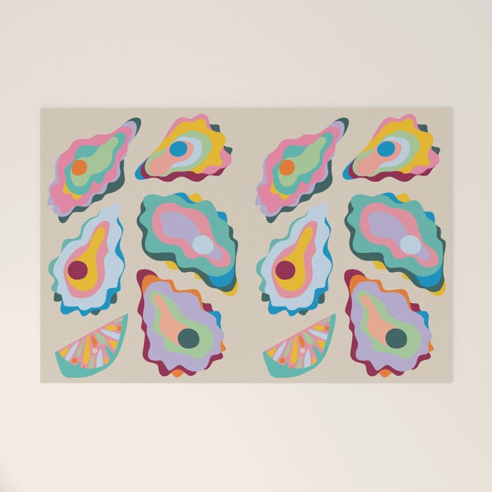 Abstract Oysters and Lemon  Welcome Mat Gallery Image 1
