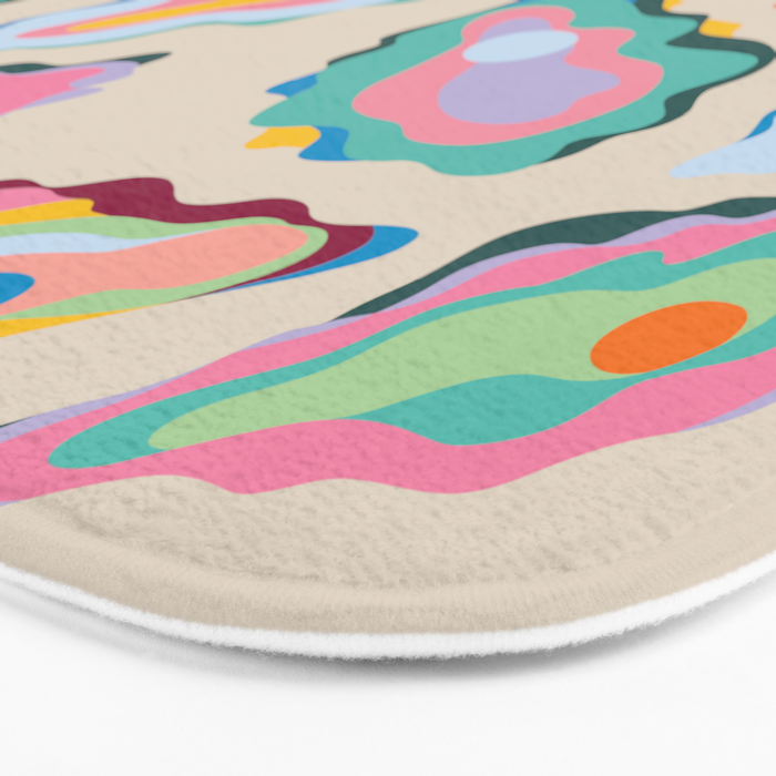 Abstract Oysters and Lemon  Bath Mat Gallery Image 3