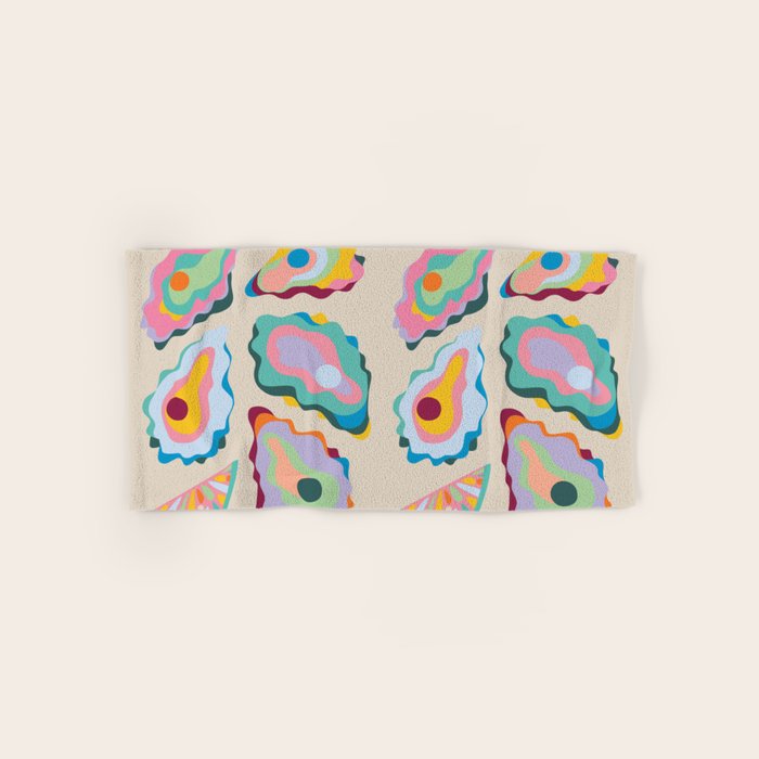 Abstract Oysters and Lemon  Bath Towel Gallery Image 1