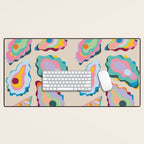 Abstract Oysters and Lemon  Desk Mat Gallery Image 1