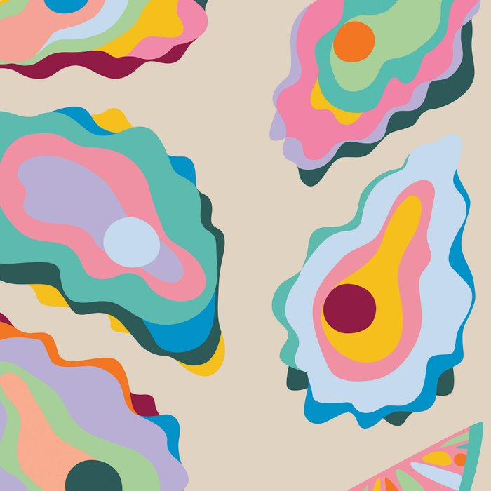 Abstract Oysters and Lemon  Coffee Mug Gallery Image 2
