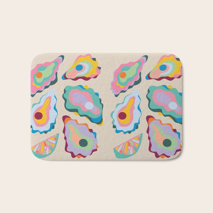 Abstract Oysters and Lemon  Bath Mat Gallery Image 1