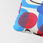 Mid Century Modern Abstract Colorful Art Patterns Ocean Blue Turquoise Grey Pillow Sham Gallery Image 4