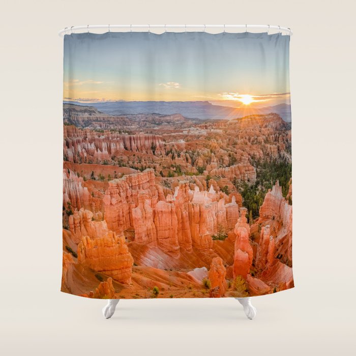 Bryce Canyon Sunrise Utah National Park Southwest USA Landscape Shower Curtain Gallery Image 1