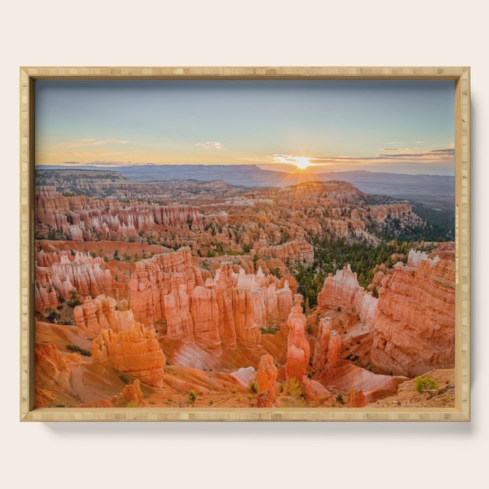 Bryce Canyon Sunrise Utah National Park Southwest USA Landscape Serving Tray Gallery Image 1