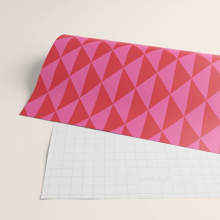 Red and Pink Geometric Pattern Wrapping Paper Gallery Image 2
