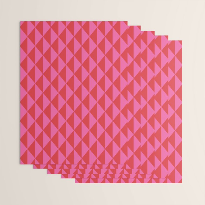 Red and Pink Geometric Pattern Wrapping Paper Gallery Image 3
