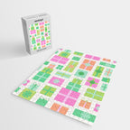 Retro Christmas Presents - Pink & Green Jigsaw Puzzle Gallery Image 2