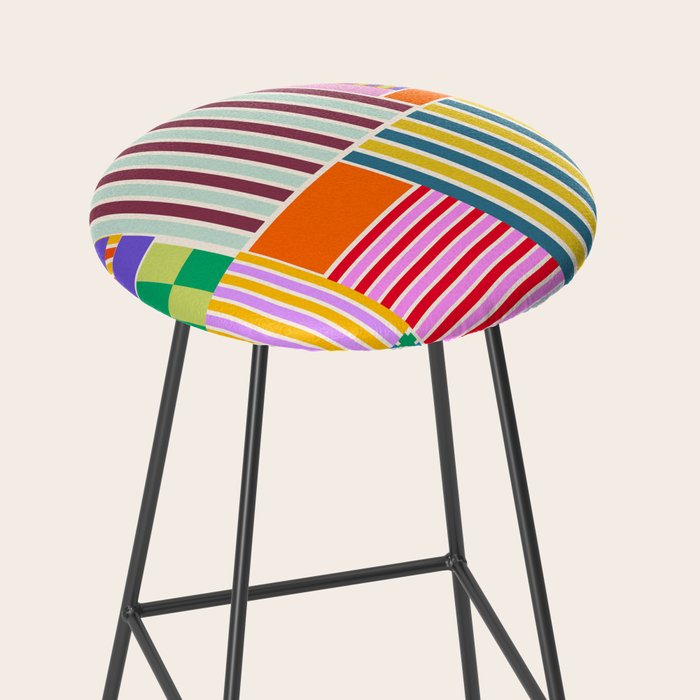 Playful patchwork Stool Gallery Image 2