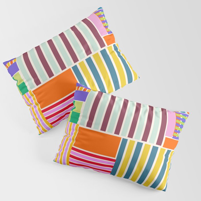 Playful patchwork Pillow Sham Gallery Image 3