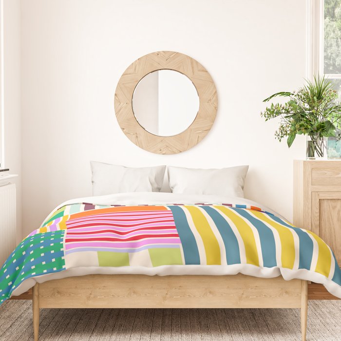 Playful patchwork Duvet Cover Gallery Image 3