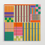 Playful patchwork Wood Wall Art Gallery Image 1