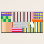 Playful patchwork Desk Mat Gallery Image 1