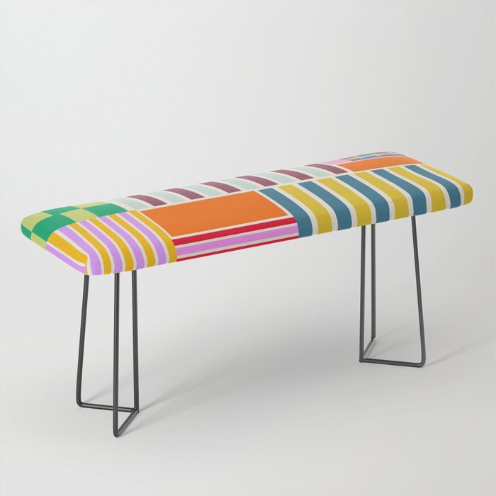 Playful patchwork Bench Gallery Image 1