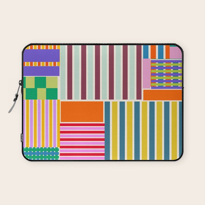 Playful patchwork Laptop Sleeve Gallery Image 1