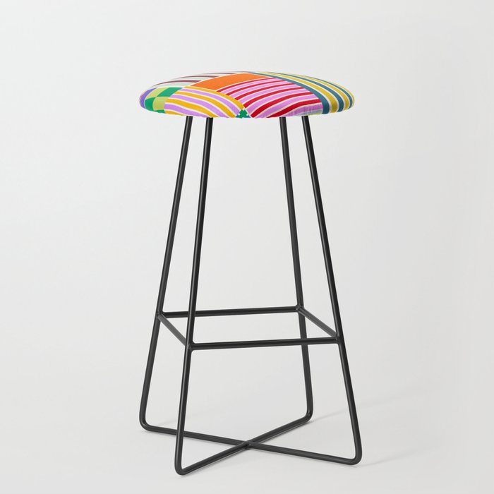 Playful patchwork Stool Gallery Image 1