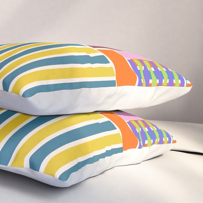 Playful patchwork Pillow Sham Gallery Image 3