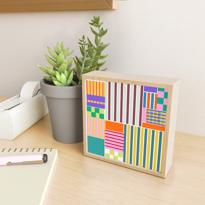 Playful patchwork Mini Art Print Gallery Image 2