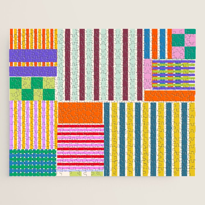 Playful patchwork Jigsaw Puzzle Gallery Image 1