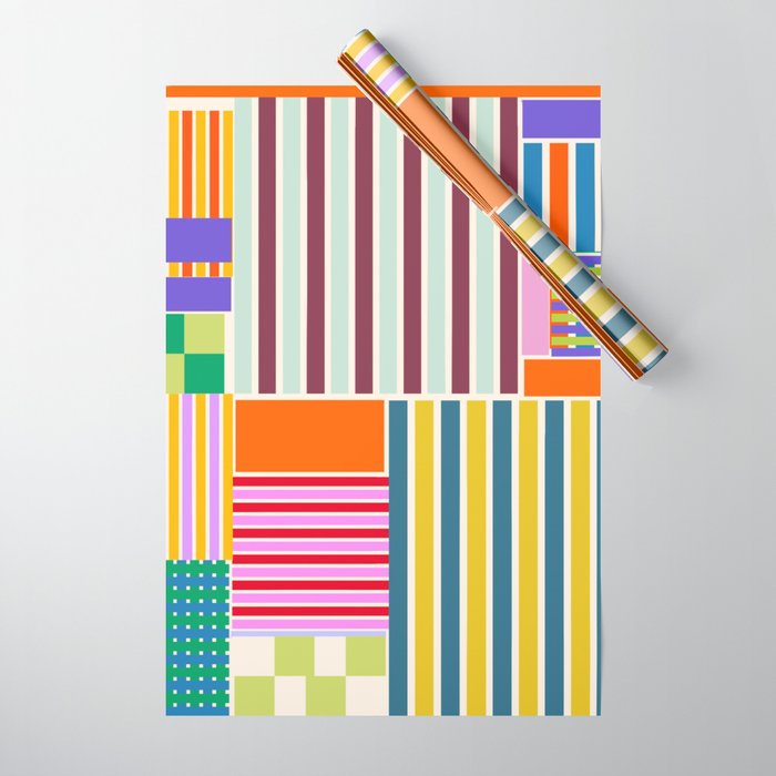 Playful patchwork Wrapping Paper Gallery Image 1
