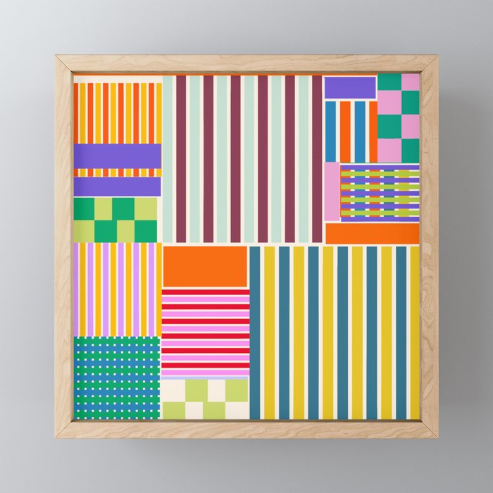Playful patchwork Mini Art Print Gallery Image 1