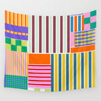 Playful patchwork Wall Tapestry Gallery Image 4