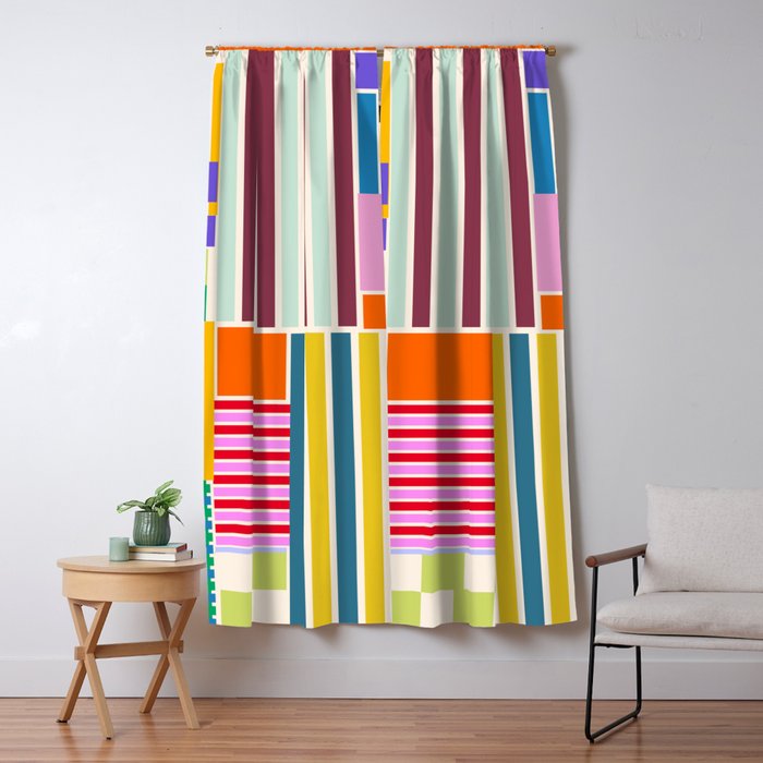 Playful patchwork Window Curtain Gallery Image 1