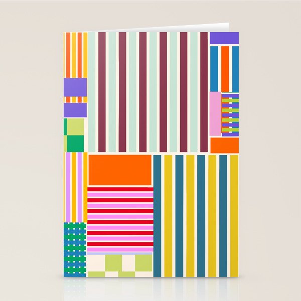 Playful patchwork Stationery Card Gallery Image 2