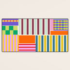 Playful patchwork Desk Mat Gallery Image 3