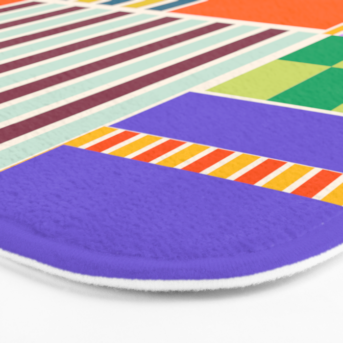 Playful patchwork Bath Mat Gallery Image 3