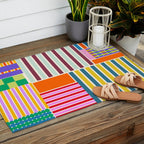 Playful patchwork Outdoor Rug Gallery Image 2