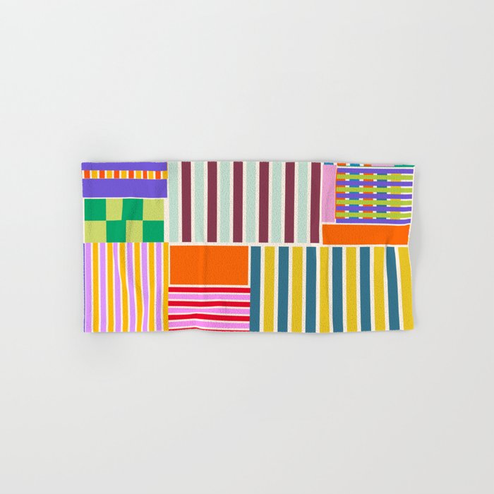 Playful patchwork Bath Towel Gallery Image 1