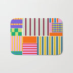 Playful patchwork Bath Mat Gallery Image 1