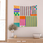 Playful patchwork Wall Tapestry Gallery Image 2