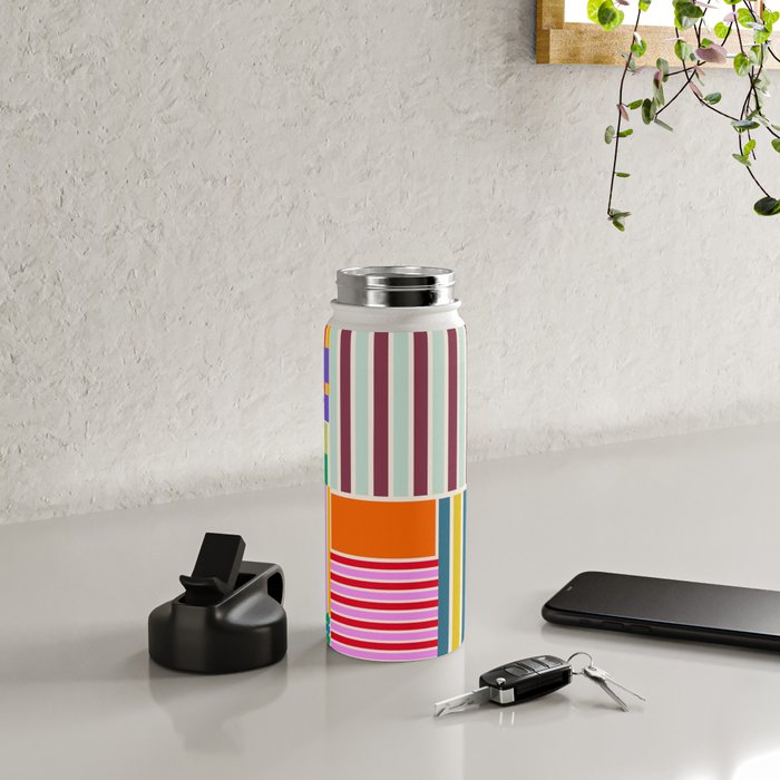 Playful patchwork Water Bottle Gallery Image 4