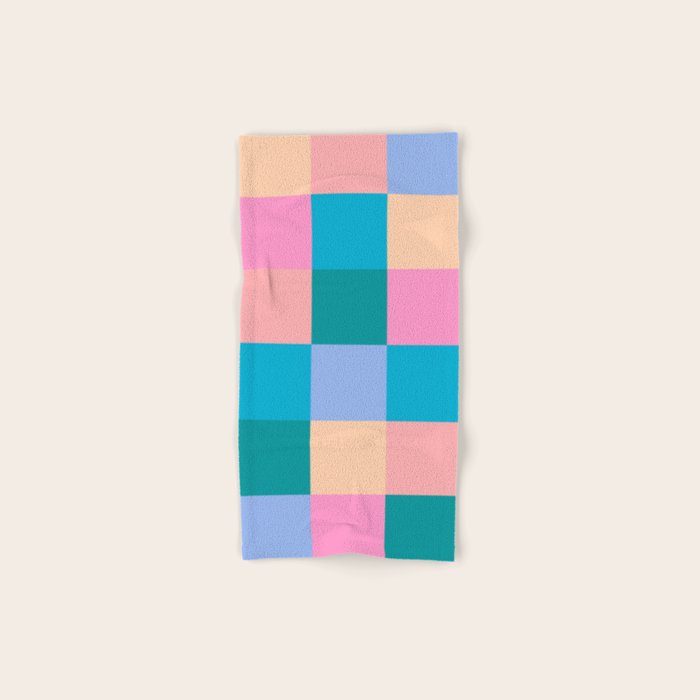 Bold Retro Checks Pattern - Large XXXI Bath Towel Gallery Image 1