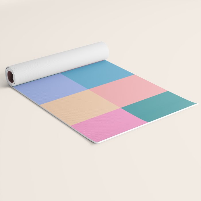 Bold Retro Checks Pattern - Large XXXI Yoga Mat Gallery Image 2