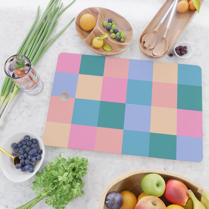 Bold Retro Checks Pattern - Large XXXI Cutting Board Gallery Image 2