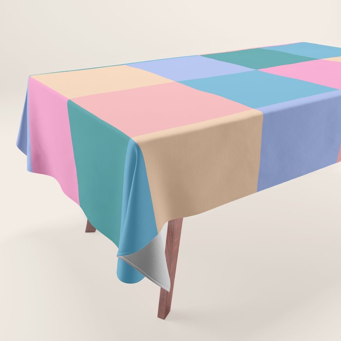 Bold Retro Checks Pattern - Large XXXI Tablecloth Gallery Image 1