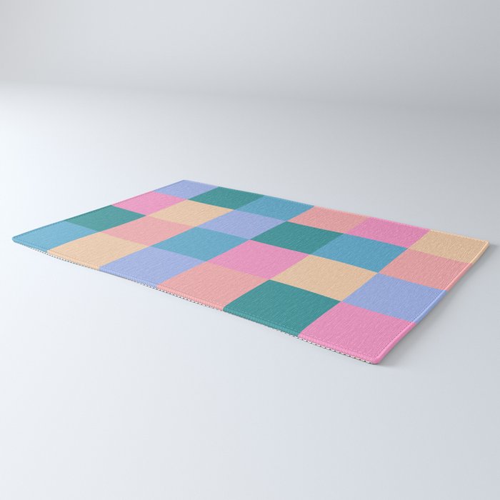 Bold Retro Checks Pattern - Large XXXI Rug Gallery Image 3