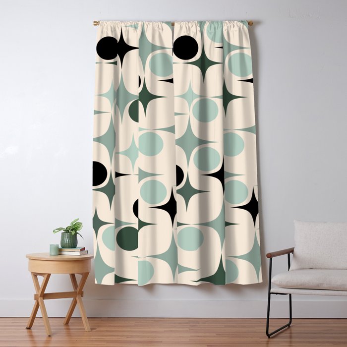 Modern Retro Geo Window Curtain Gallery Image 1