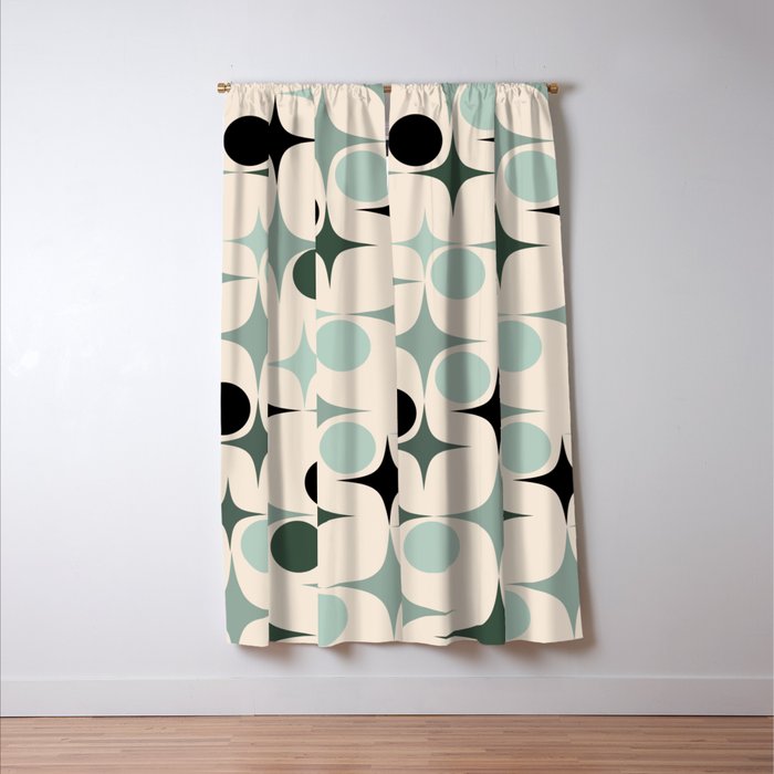 Modern Retro Geo Window Curtain Gallery Image 3