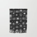 Black and white firework doodle pattern Wall Hanging Gallery Image 1